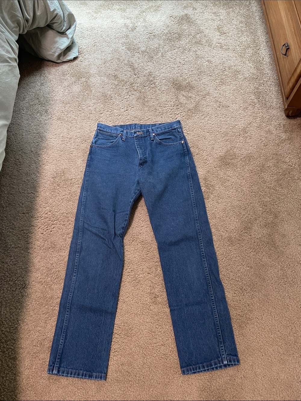 Wrangler Men's Straight-Leg Dark Blue Jeans
